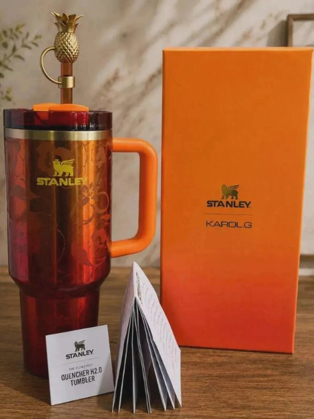 The Stanley 1913 x KAROL G 40 oz Quencher H2.O FlowState Tumbler Limited Edition